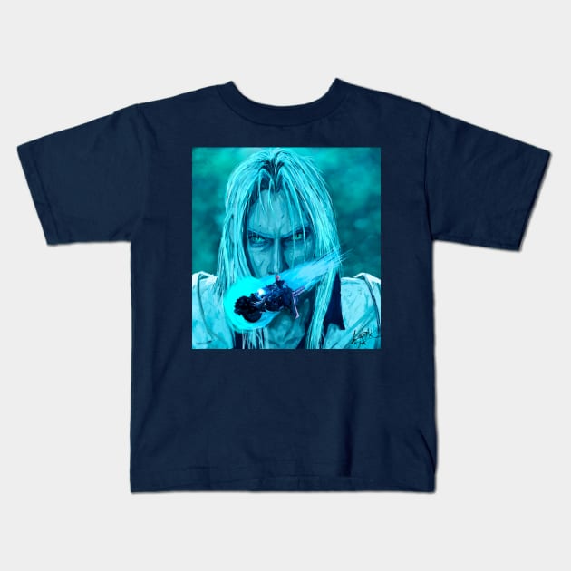 Cloud and Sephiroth Kids T-Shirt by Art Of Lunatik